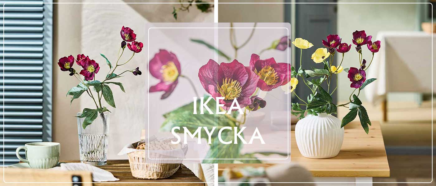 گل مصنوعی رز کریسمس ایکیا مدل IKEA SMYCKA